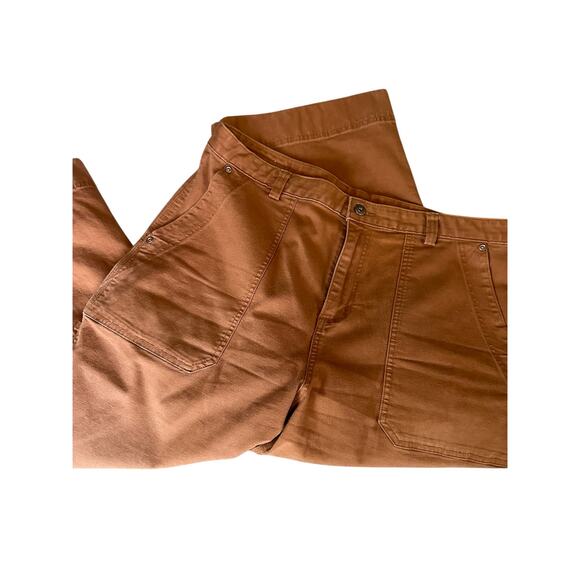 Duluth Trading Women's Flex Fire Hose Wide Leg Crop Pant Cider Orange size 16 - Picture 13 of 13